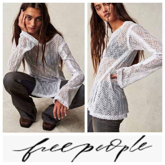 NWT Free People On the Road Twisted Tee in Ivory - Picture 1 of 12